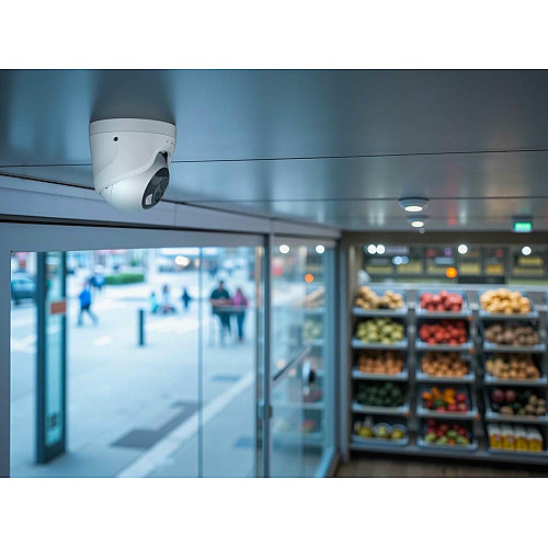 IP-Камера проводная Ajax TurretCam HL white, 8мп, 2.8мм, гибридная подсветка IR 50м, белый Led 50м, Poe, True WDR, IP 65, ИК 50м, аудио, угол обзора 100° до 110°,