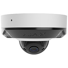 IP-Камера дротова Ajax DomeCam Mini HL white, 5мп, 2.8мм, гібридне підсвічування IR 15м, білий Led 15м, Poe, True WDR, IP 65, ІЧ 15м, аудіо, кут огляду 100° до 110°, міні купольна, біла