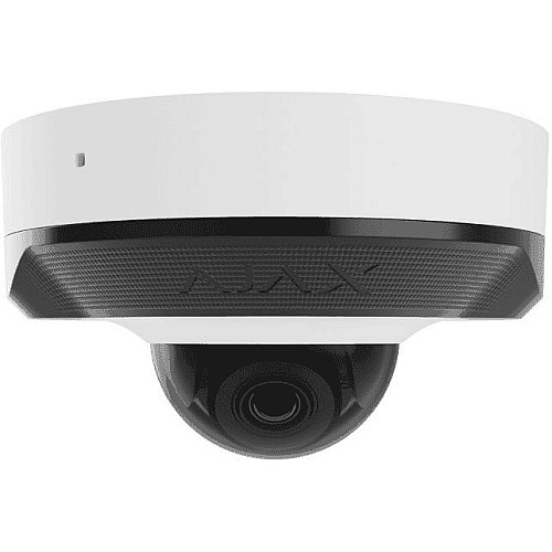 IP-камера проводная Ajax DomeCam Mini, 8мп, 2.8мм, Poe, True WDR, IP 65, ИК 30м, аудио, угол обзора 100° до 110°, мини купольная, белая