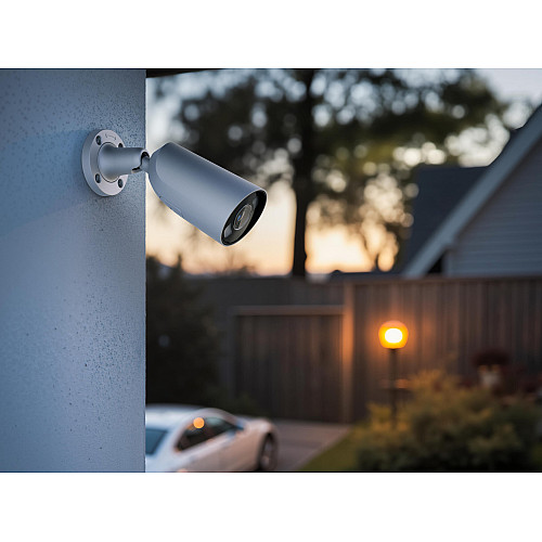 IP-Камера дротова Ajax BulletCam HL white, 5мп, 4мм, гібридне підсвічування IR 50м, білий Led 50м, Poe, True WDR, IP 65,  аудіо, кут огляду 75° до 85°, вулична, біла