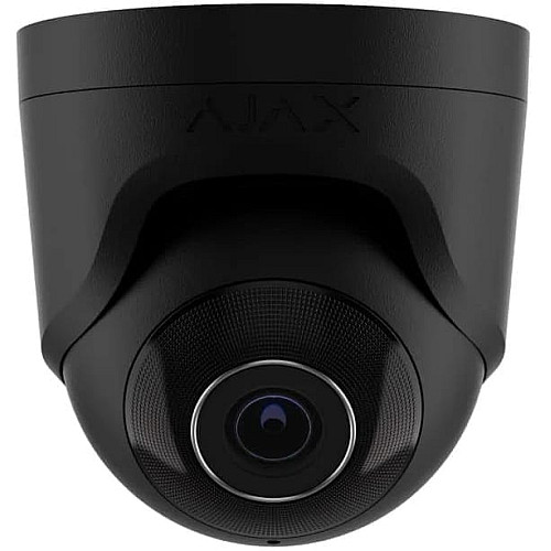 IP-камера проводная Ajax TurretCam, 5мп, 4мм, Poe, True WDR, IP 65, ИК 35м, аудио, угол обзора 75°до 85°, купольная, черная