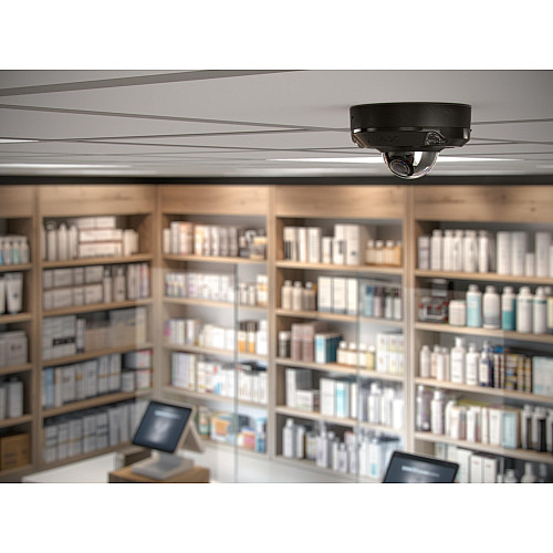 IP-камера проводная Ajax DomeCam Mini HL black, 8мп, 4мм, гибридная подсветка IR 15м, белый Led 15м, Poe, True WDR, IP 65, ИК 15м, аудио, угол обзора 75° до 85°, мини-купель