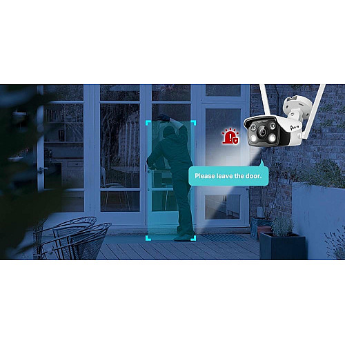 IP-камера TP-LINK VIGI С340-W-4, PoE, 4Мп, 4 мм, Wi-Fi, H265+, IP66, Bullet, цветное ночное видение, внешняя