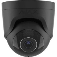 IP-Камера дротова Ajax TurretCam, 5мп, 2.8мм, Poe, True WDR, IP 65, ІЧ 35м, аудіо, кут огляду 100° до 110°, купольна, чорна