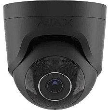 IP-Камера дротова Ajax TurretCam, 5мп, 2.8мм, Poe, True WDR, IP 65, ІЧ 35м, аудіо, кут огляду 100° до 110°, купольна, чорна