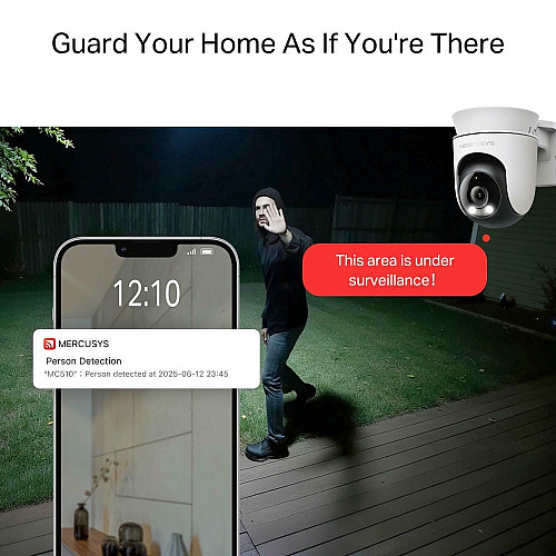 IP-Камера MERCUSYS MC510 3MP N300 microSD motion detection, зовнішня