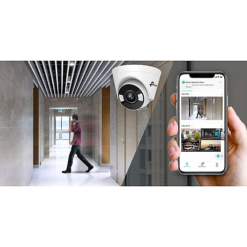 IP-Камера TP-LINK VIGI C440-2.8, PoE, 4Мп, 2,8 мм, H265+, IP66, Turret, кольорове нічне бачення, внутрішня