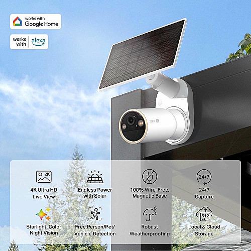 Комплект розумної бездротової камери TP-LINK TAPO C460 KIT 8MP та сонячної панелі