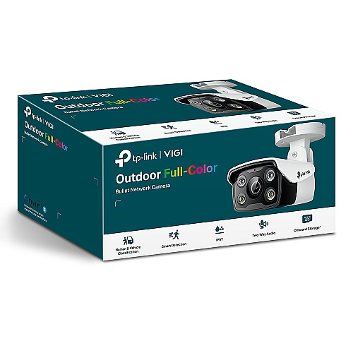 IP-Камера TP-LINK VIGI C340-2,8, PoE, 4Мп, 2,8 мм, H265+, IP66, Bullet, кольорове нічне бачення, зовнішня