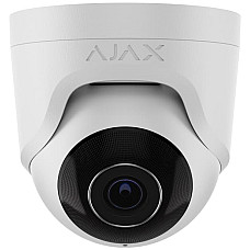 IP-Камера дротова Ajax TurretCam, 5мп, 2.8мм, Poe, True WDR, IP 65, ІЧ 35м, аудіо, кут огляду 100° до 110°, купольна, біла