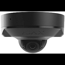 IP-Камера дротова Ajax DomeCam Mini, 8мп, 4мм, Poe, True WDR, IP 65, ІЧ 30м, аудіо, кут огляду 75°до 85°, міні купольна, чорна