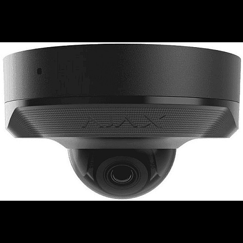 IP-камера проводная Ajax DomeCam Mini, 8мп, 4мм, Poe, True WDR, IP 65, ИК 30м, аудио, угол обзора 75°до 85°, мини купольная, черная