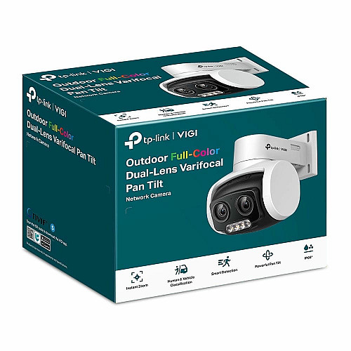 IP-камера TP-LINK VIGI C540-V, PoE, 4Мп, 2,8-12мм, H265+, IP66, Dome, цветное ночное видение, двойной объектив, наружная