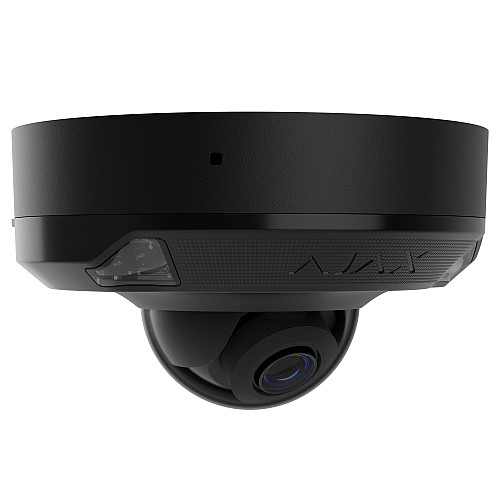 IP-камера проводная Ajax DomeCam Mini HL black, 8мп, 4мм, гибридная подсветка IR 15м, белый Led 15м, Poe, True WDR, IP 65, ИК 15м, аудио, угол обзора 75° до 85°, мини-купель