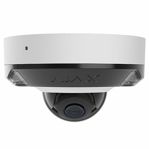 IP-камера проводная Ajax DomeCam Mini HL white, 5мп, 4мм, гибридная подсветка IR 15м, белый Led 15м, Poe, True WDR, IP 65, ИК 15м, аудио, угол обзора 75° до 85°, мини куполь