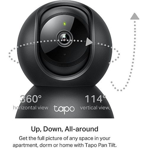 IP-Камера TP-LINK Tapo C211 3MP N300 microSD motion detection чорна
