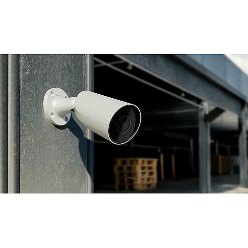 IP-камера проводная Ajax BulletCam, 8мп, 4мм, Poe, True WDR, IP 65, ИК 35м, аудио, угол обзора 75°до 85°, уличная, белая