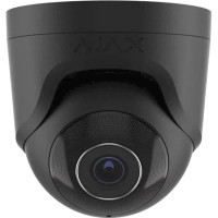IP-Камера дротова Ajax TurretCam, 8мп, 4мм, Poe, True WDR, IP 65, ІЧ 35м, аудіо, кут огляду 75°до 85°, купольна, чорна