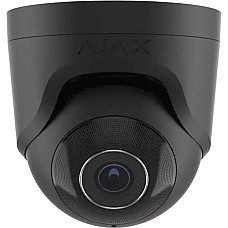 IP-Камера дротова Ajax TurretCam, 8мп, 4мм, Poe, True WDR, IP 65, ІЧ 35м, аудіо, кут огляду 75°до 85°, купольна, чорна