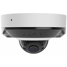 IP-Камера дротова Ajax DomeCam Mini HL white, 8мп, 2.8мм, гібридне підсвічування IR 15м, білий Led 15м, Poe, True WDR, IP 65, ІЧ 15м, аудіо, кут огляду 100° до 110°, міні купольна, біла