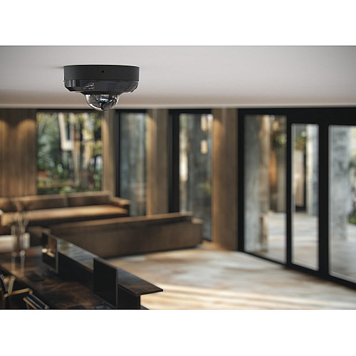 IP-камера проводная Ajax DomeCam Mini HL black, 8мп, 4мм, гибридная подсветка IR 15м, белый Led 15м, Poe, True WDR, IP 65, ИК 15м, аудио, угол обзора 75° до 85°, мини-купель