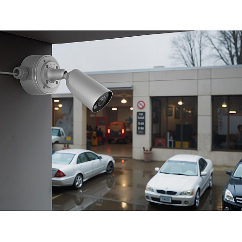 IP-Камера дротова Ajax BulletCam HL white, 8мп, 2.8мм, гібридне підсвічування IR 50м, білий Led 50м, Poe, True WDR, IP 65,  аудіо, кут огляду 100° до 110°, вулична, біла