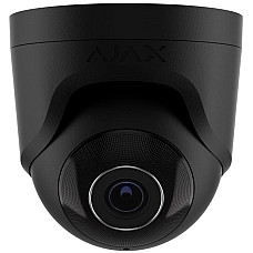 IP-Камера дротова Ajax TurretCam, 8мп, 2.8мм, Poe, True WDR, IP 65, ІЧ 35м, аудіо, кут огляду 100° до 110°, купольна, чорна