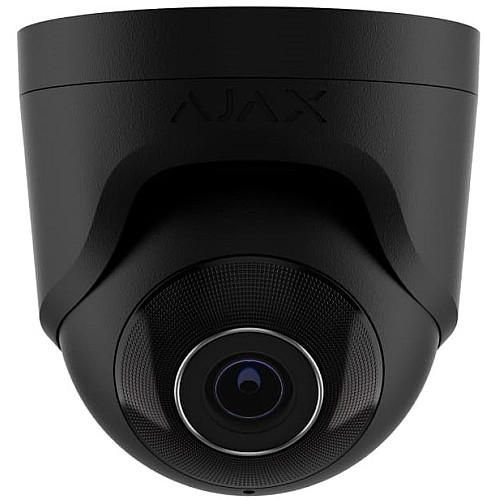 IP-камера проводная Ajax TurretCam, 8мп, 2.8мм, Poe, True WDR, IP 65, ИК 35м, аудио, угол обзора 100° до 110°, купольная, черная
