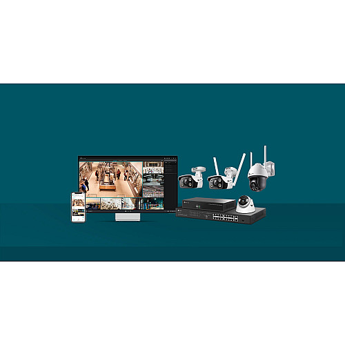 IP-камера TP-LINK VIGI C340-4, PoE, 4Мп, 4 мм, H265+, IP66, Bullet, цветное ночное видение, внешняя
