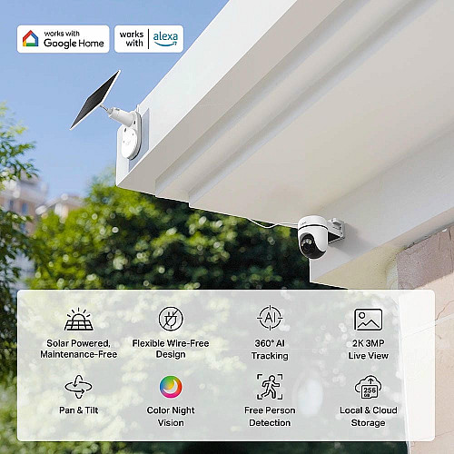 Комплект розумної бездротової камери TP-LINK TAPO C610 KIT 2K QHD та сонячної панелі