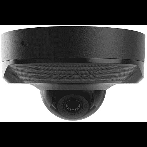 IP-камера проводная Ajax DomeCam Mini, 8мп, 2.8мм, Poe, True WDR, IP 65, ИК 30м, аудио, угол обзора 100° до 110°, мини купольная, черная