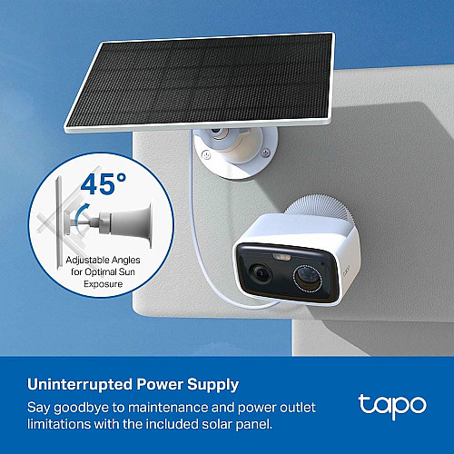 Комплект розумної бездротової камери TP-LINK TAPO C400 KIT 2K QHD та сонячної панелі
