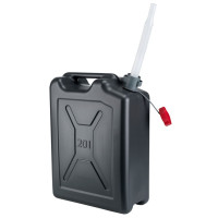 Каністра Neo Tools Pressol паливна 20л пластик HDPE, армійська, міцна, гнучкий злив, 1.45кг, чорний