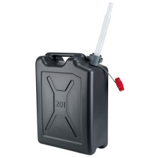 Каністра Neo Tools Pressol паливна 20л пластик HDPE, армійська, міцна, гнучкий злив, 1.45кг, чорний