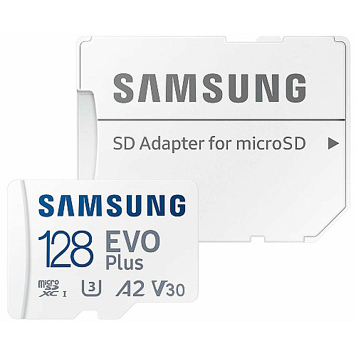 Карта пам'яті Samsung microSD 128GB C10 UHS-I  R130MB/s Evo Plus + SD