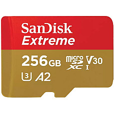 Карта пам'яті SanDisk microSD  256GB C10 UHS-I U3 R190/W130MB/s Extreme V30