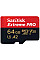 Карта пам'яті SanDisk microSD   64GB C10 UHS-I U3 R200/W90MB/s Extreme Pro V30 + SD