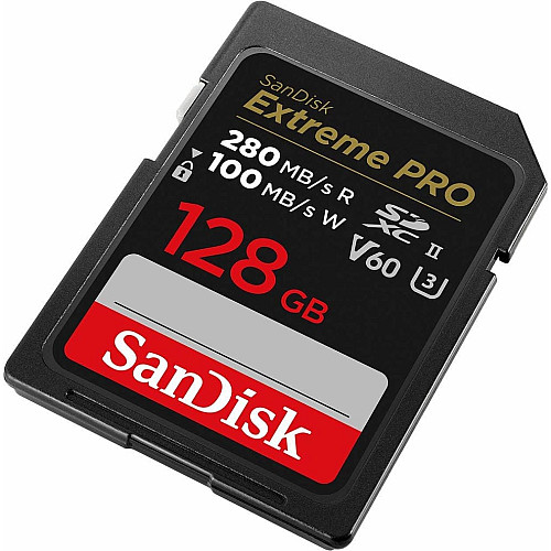 Карта памяти SanDisk SD 128GB C10 UHS-II U3 R280/W100MB/s Extreme Pro V60