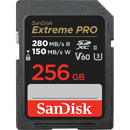 Карта пам'яті SanDisk SD  256GB C10 UHS-II U3 R280/W150MB/s Extreme Pro V60