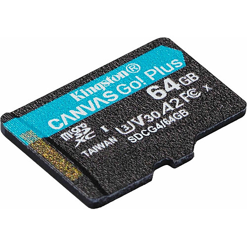 Карта пам'яті Kingston microSD   64GB C10 UHS-I U3 A2 V30 R200/W100MB/s