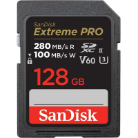 Карта пам'яті SanDisk SD  128GB C10 UHS-II U3 R280/W100MB/s Extreme Pro V60