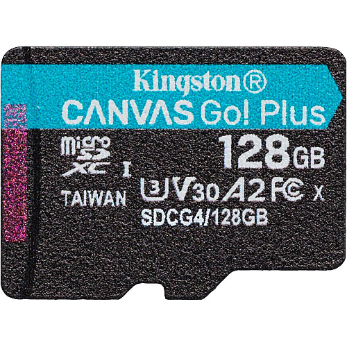 Карта пам'яті Kingston microSD  128GB C10 UHS-I U3 A2 V30 R200/W100MB/s
