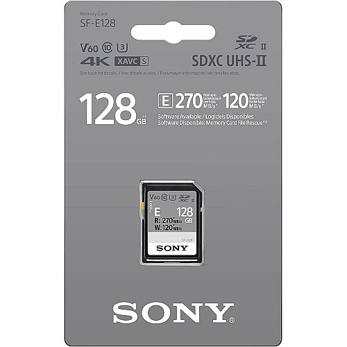 Карта пам'яті Sony SDXC  128GB C10 UHS-II U3 V60 R270/W120MB/s Entry