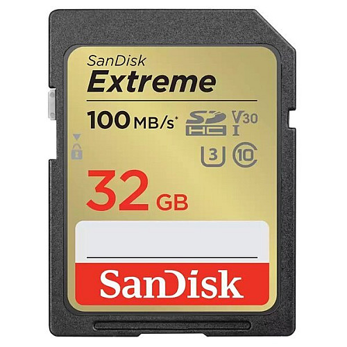 Карта пам'яті SanDisk SD   32GB C10 UHS-I U3 R100/W60MB/s Extreme V30