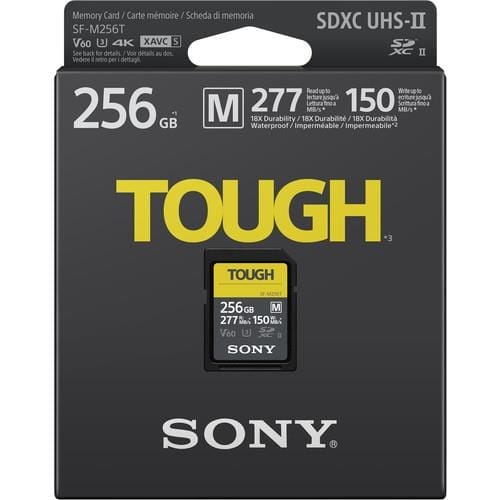 Карта памяти Sony SDXC 256GB C10 UHS-II U3 V60 R277/W150MB/s Tough