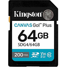 Карта пам'яті Kingston SD   64GB C10 UHS-I U3 V30 R200MB/s