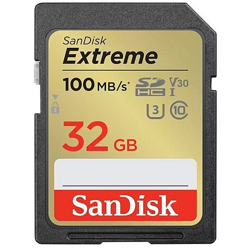 Карта пам'яті SanDisk SD   32GB C10 UHS-I U3 R100/W60MB/s Extreme V30