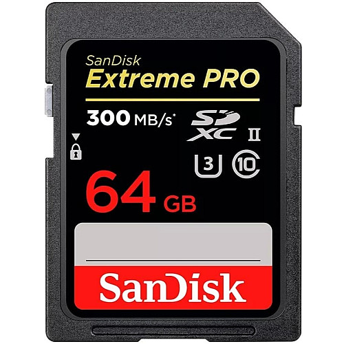 Карта памяти SanDisk SD 64GB C10 UHS-II U3 R280/W100MB/s Extreme Pro V60