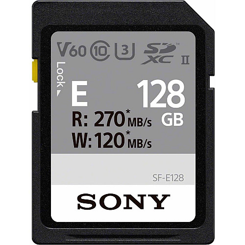 Карта пам'яті Sony SDXC  128GB C10 UHS-II U3 V60 R270/W120MB/s Entry