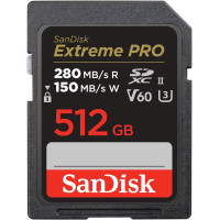 Карта пам'яті SanDisk SD  512GB C10 UHS-II U3 R280/W150MB/s Extreme Pro V60